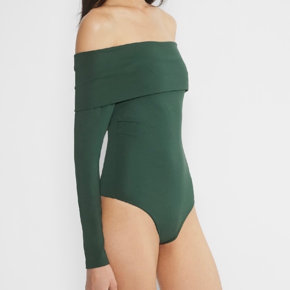 Aritzia Contour Deco Off the Shoulder Bodysuit - Picture 1 of 7